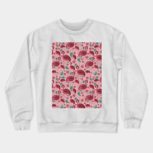 Flamazing day flamingo pattern Crewneck Sweatshirt